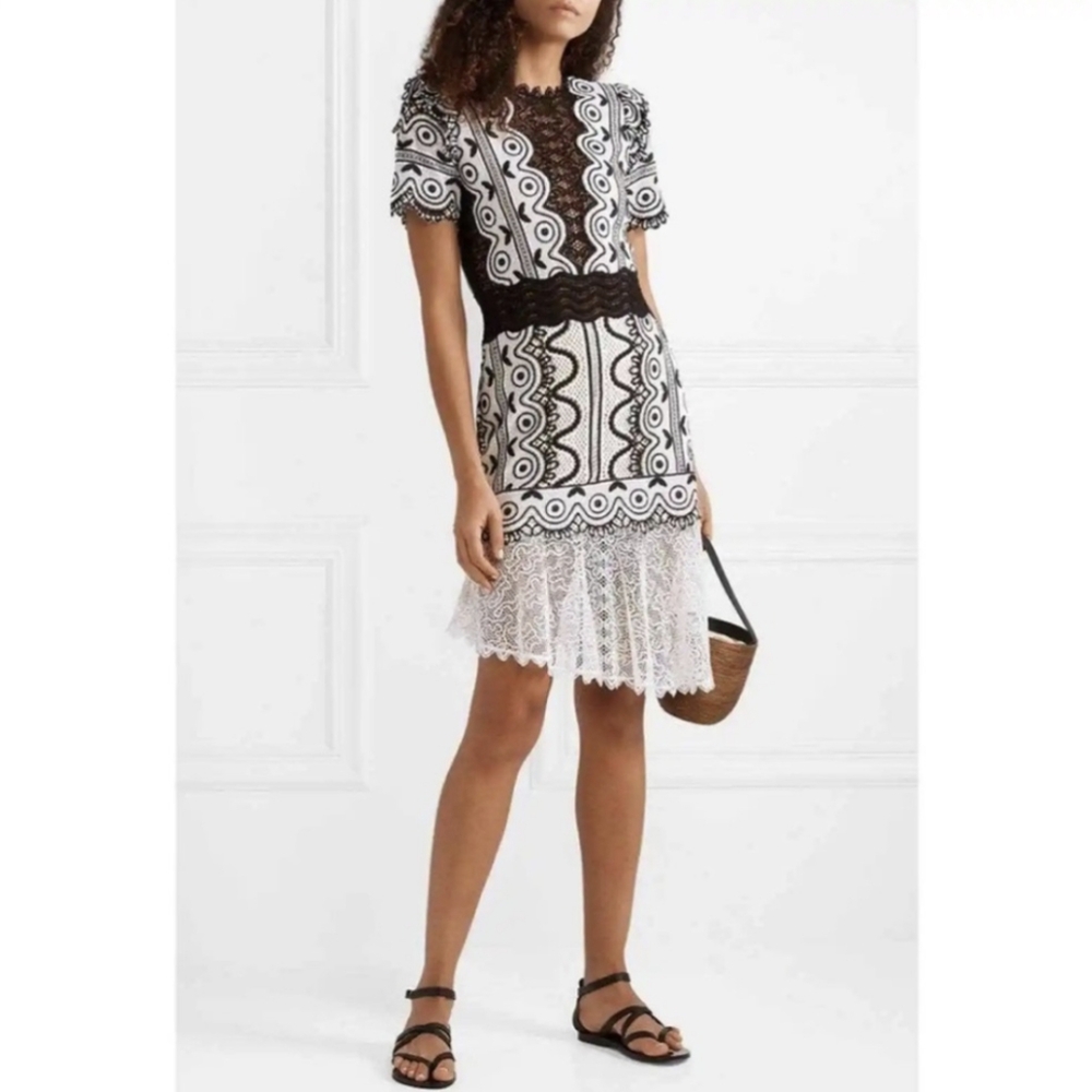 SEA New York Lola Crochet Lace Dress XS 2 - Picture 4 of 11